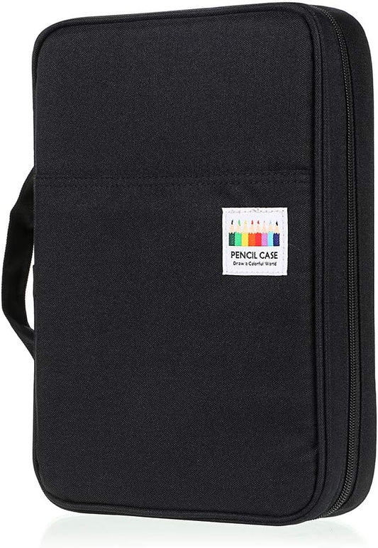 BTSKY Portable Colored Pencil Case - Colored Pencil Organizer Holds 166 Pencils or 112 Gel Pens Large Capacity Zippered Pencil Holder Gel pens