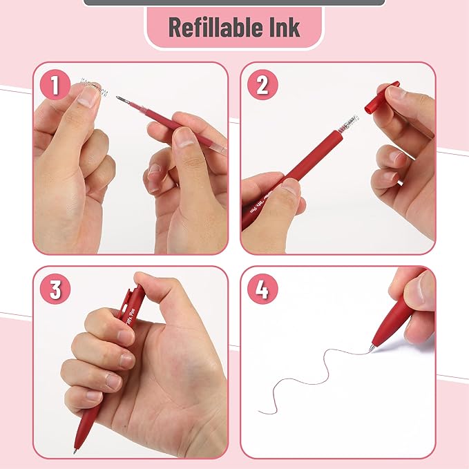 Mr. Pen- Retractable Gel Pens, 12 Pack, Assorted Color Inks, Fine Point 0.7mm, Fast Dry, Smooth Writing, Cute Pens for Drawing, Writing Planner and School Supplies