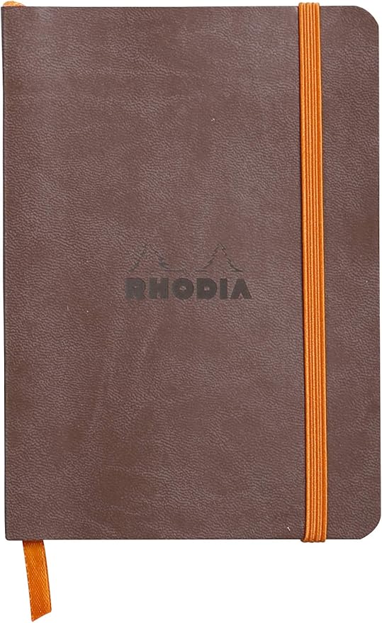 Rhodia Rhodiarama SoftCover Notebook - 72 Lined Sheets - 4 x 5 1/2 - Chocolate Cover