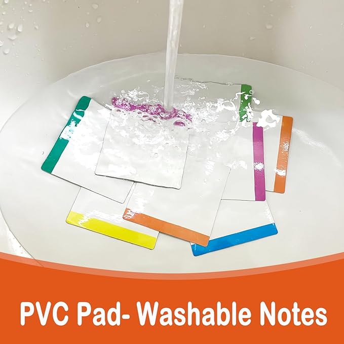 18 Packs, Washable Magnetic Dry Erase Board Labels, 3" x 3" Bangs Design Magnets White Board Notes, Sticky on Fridge, Locker, Cabinet, Door - Office & Classroom Whiteboard Accessories Supplies