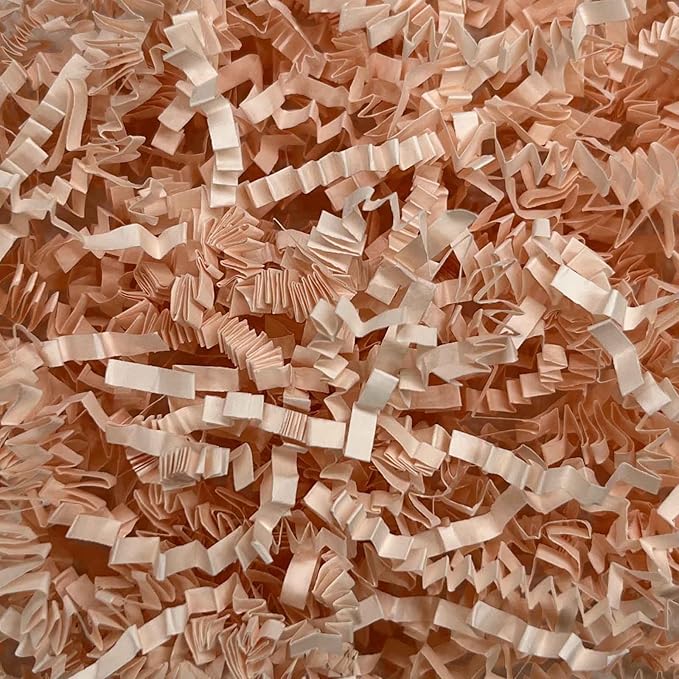 Tisspoms 3LB Champagne Crinkle Cut Paper Shred Filler, Paper Shreds for Basket Fillers, Birthday, Gift Wrapping, Anniversary, Wedding, Halloween, Valentine's Day, Christmas Gift Decor Party Filler