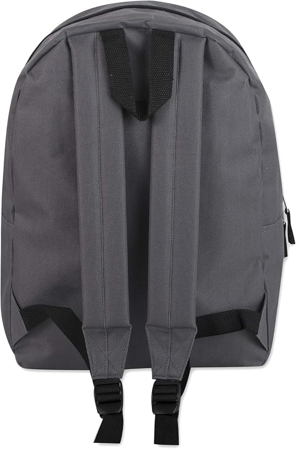 Trail maker 24 Pack- Classic 17 Inch Backpacks in Bulk Wholesale Back Packs for Boys and Girls (Gray)
