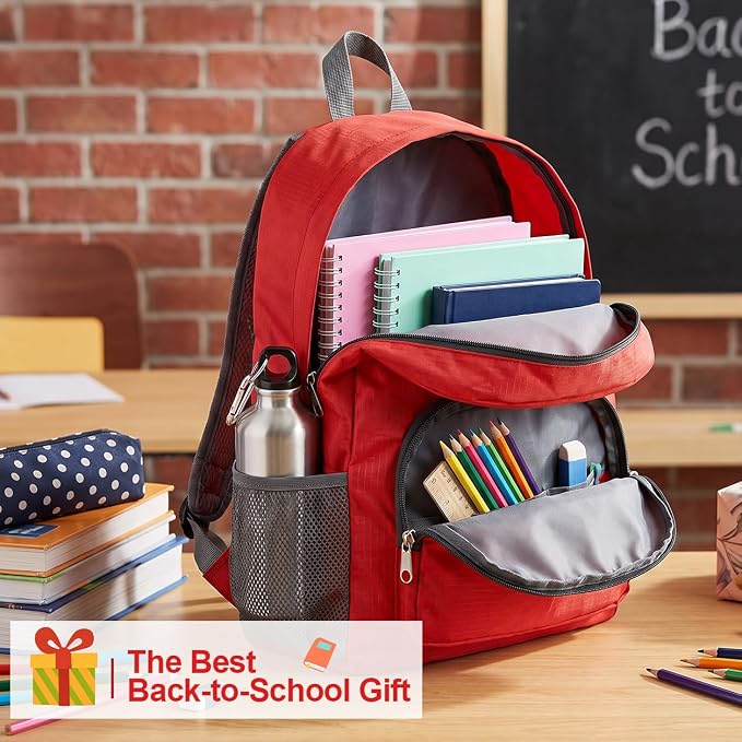 clothmile 12 Pcs Back to School Backpacks in Bulk Classic Colorful Foldable Backpacks 210d Fabric Multi-Use Book Bags for Outdoor Travel Student School Supply 8 Colors