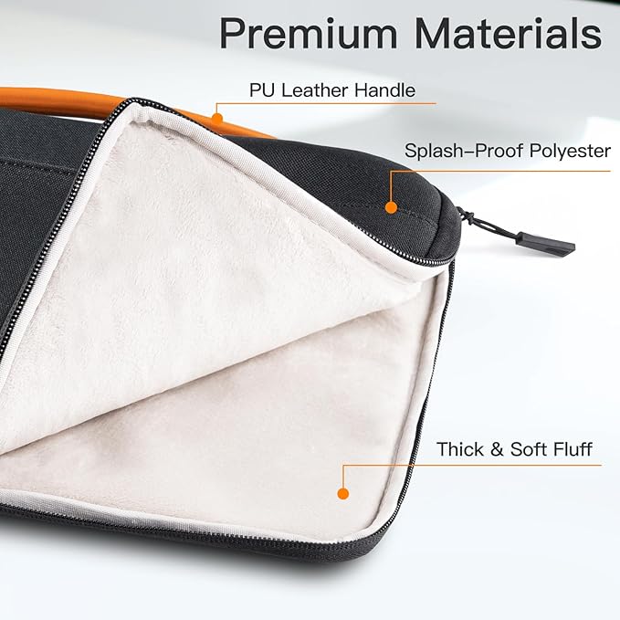 JETech Laptop Sleeve for MacBook Neo (A18 Pro), 14-Inch MacBook Pro (M1-M5, 2020-2026), Waterproof Bag Case with Portable Handle and Pocket, Compatible with 14 Inch Notebook (Black)
