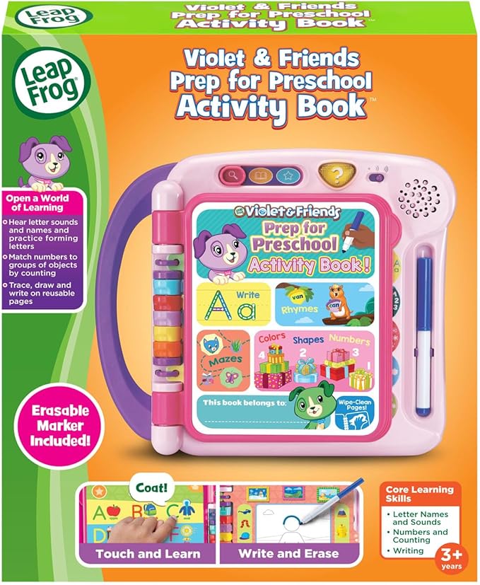 LeapFrog Violet and Friends Prep for Preschool Activity Book, Pink