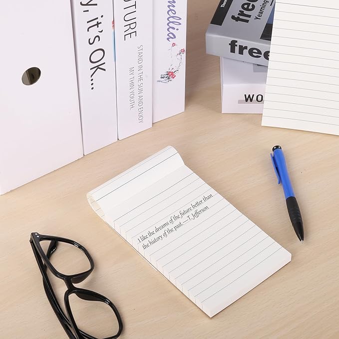 zmybcpack 20 Pack Lined Memo Pads 4”x6” Note Pads - 100 Sheets Each Lined Paper Notepad- Small Memo Scratch Pad Writing Pads(Double Sided Printed)