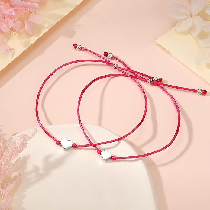 UNGENT THEM Big & Small Heart Bracelets Back to School Gifts for Girls