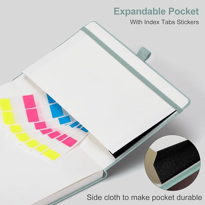 AHGXG Lined Journal Notebook, 160 Numbered Pages, A5 Size (5.7'' x 8.3'')
