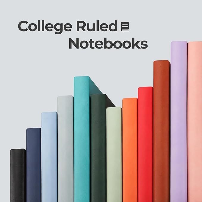 RETTACY Lined Journal Notebook, 96 Numbered Pages, B5 Medium Size (7.6'' x 10''), for Men & Women, Journaling, Writing, Work & Office, Leather Hardcover, 100 GSM Thick Paper (Navy Blue)