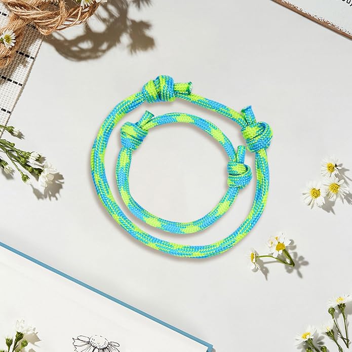 Back to School Gifts Mommy and Me Bracelets Kindergarten School Supplies | Back to school bracelet set of 2, paracord with sliding knot, includes keepsake card and jewelry box