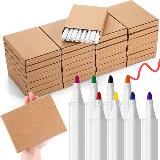 Feifeiya 30 Pack Washable Markers with Boxes 8 Colors Coloring Marker Bulk Classroom Markers Paint Pens Bulk Back to School Supplies for Teachers Party Favors Classrooms Donations Kindergarten