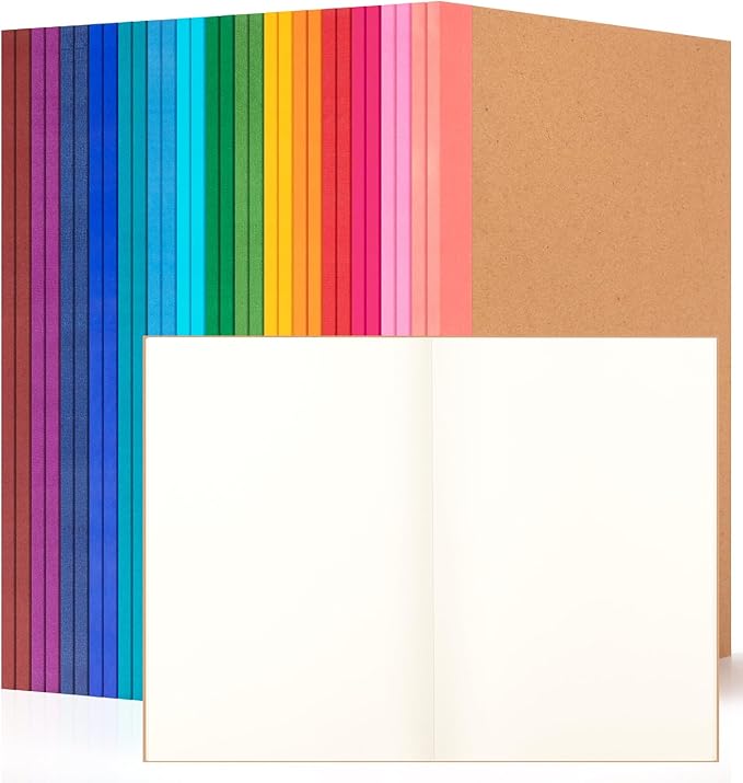30 Pack Blank Notebook Journals Bulk, A5 Unlined Paper Composition Notebook