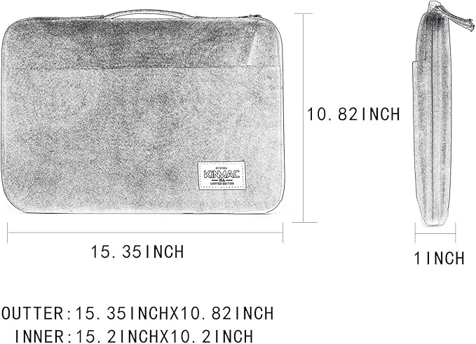 Kinmac 360° Protective Laptop Sleeve Case Bag Cover with Handle for MacBook Pro 16 inch,16 inch HP,Lenovo,Dell,ASUS,Acer Ultrabook and Business Laptop (Lavender)