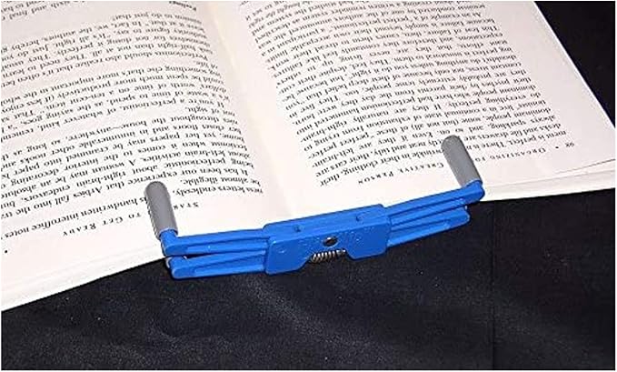 Portable Book Page Holder for Hands Free Reading in Bed, on The Go, on The Treadmill & Exercise Bike - Works on Hardcovers, Paperbacks, Magazines, and Comic, Art, Piano and Recipe Books