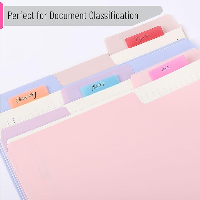 Mr. Pen- Sticky Index Tabs, 500 Pcs, 21 Sets, Vibrant, Writable Colored Pages Markers Labels for Reading Notes, Books, Binders, Notebook, Folders and Classify Files, Water-Resistant