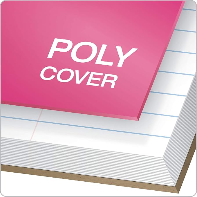 Oxford 3 Subject Notebook, Wirebound, 11" x 9", Assorted Covers (No Color Choice), 150 Sheets, College Ruled, Perforated, Poly Cover (10586)