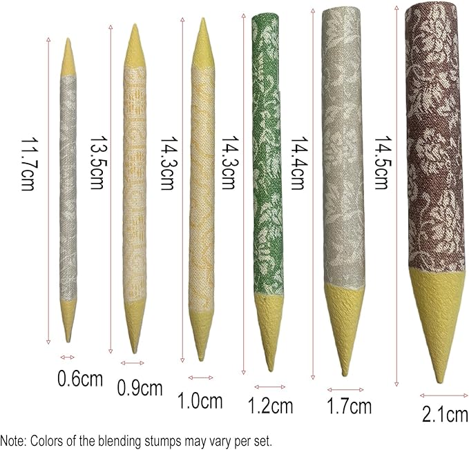 Art Blending Stumps Kit with Tortillions Paper Art Blenders,Sketch Drawing Tool Set for Artist and Student,Sketch Wipe Scrapers, Rub Sponge for Shading and Smudging(H.96 Pieces(Green))