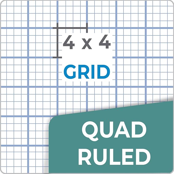 Rosmonde 12 Pack Graph Paper Notebook, No Bleed, Extra Pages - 120 Pages (60 Sheets), Softcover Kraft Journal, A5-8 x 5.7, Graph Composition Notebook, Quad Ruled Notebook, Grid Notebook