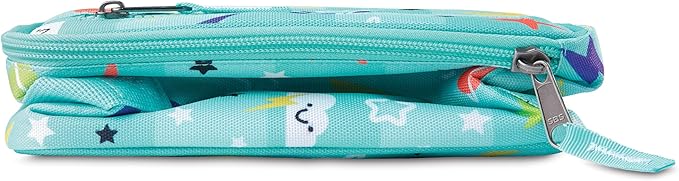 PackIt Freezable Classic Lunch Box, Happy Clouds, Built with EcoFreeze Technology, Collapsible, Reusable, Zip Closure With Zip Front Pocket and Buckle Handle, Designed for Fresh Lunch On the Go
