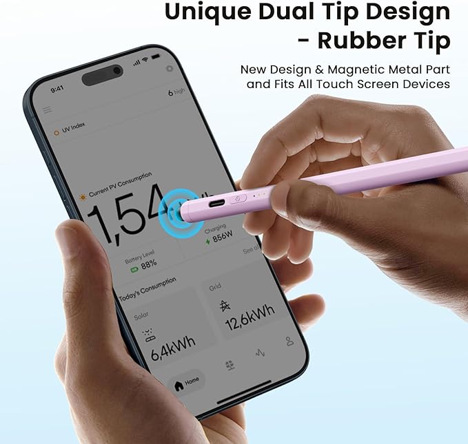Hastraith Stylus Pen for iPad(2026-2018),13 mins Fast Charge Pencil with Tilt Sensitivity and Palm Rejection for iPad A16/10/9/8/7/6,Air 13"/11"/M3/M2/5/4/3,Pro 11"/13"/12.9"/M4/M2/M1,Mini 7/6/5,Lilac
