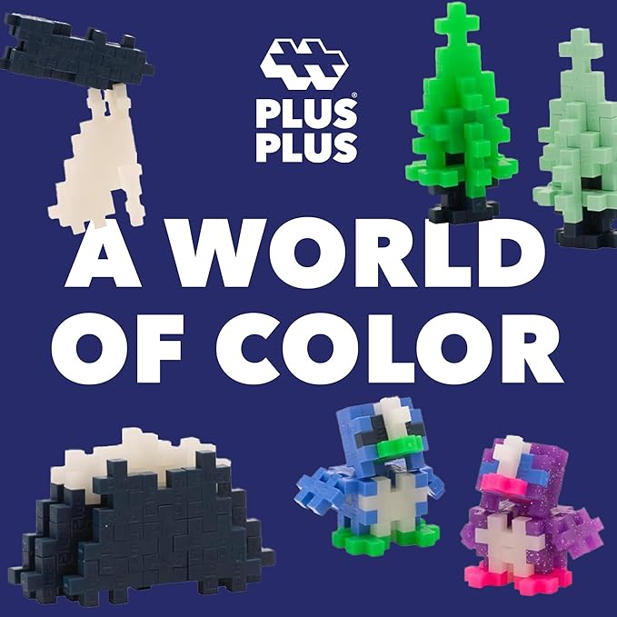 PLUS PLUS 240 Piece Northern Lights Mix Tube - Mini Interlocking Building Blocks Set, Stem Toys for Kids - Sensory Bin Fillers/Math Manipulatives Classroom Must Haves Gifts for Boys & Girls