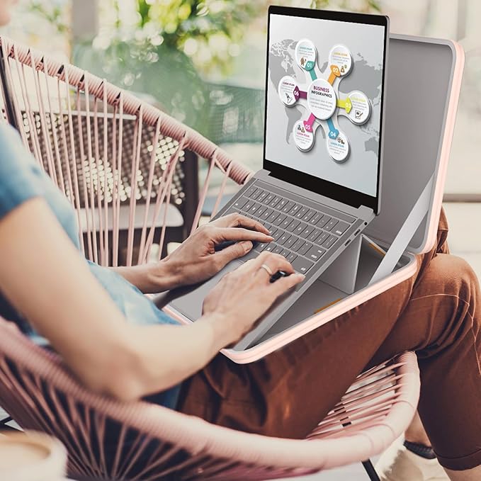 Smatree MS98 Hard EVA Protective Sleeve Case with Stand Compatible for 16 inch ASUS Vivobook Pro 16X OLED M7600, for 16 inch ASUS ExpertBook B5 Flip OLED B5602F/B5 OLED B5602, Pink