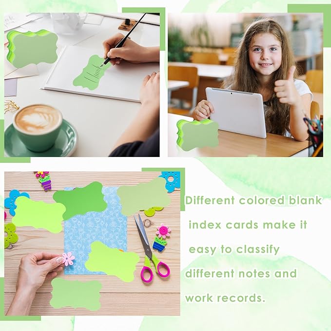 150 Pack Green Blank Index Cards 3x5 Inch Thick Flash Cards Green colored cardstock Thank You Cards Colored Note Cardstock Business Cards For Learning Arts Crafts Office Supplies