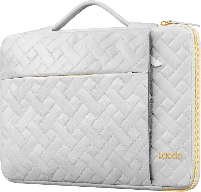 Lacdo 360° Protective Laptop Sleeve Case for 16 inch MacBook Pro M5 Pro/Max A3428 A3429 (2026), M4/M3/M2/M1 A3403 A3186 A2991 A2780 A2485 A2141, 15 inch Surface Laptop 7 Computer Bag, Space Gray