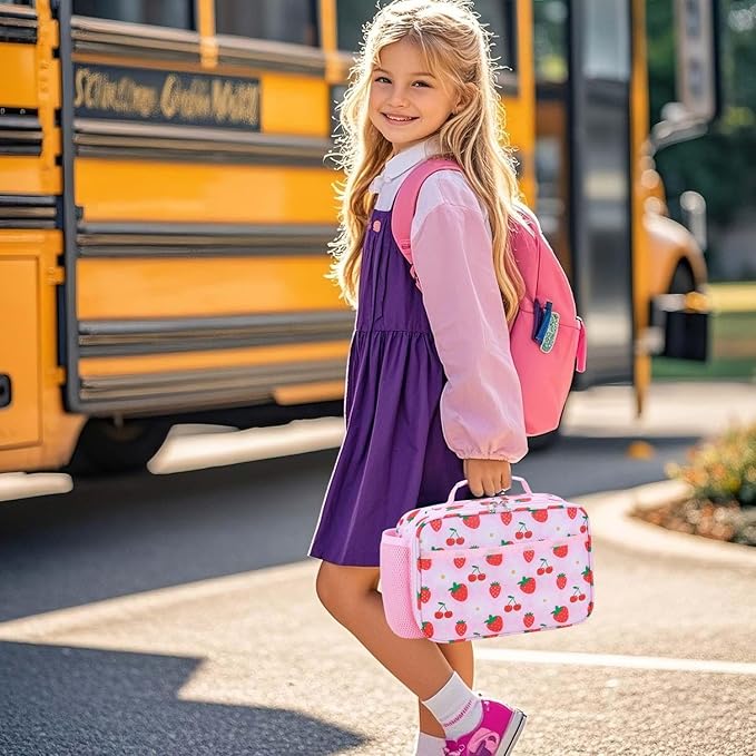 RHCPFOVR Kids Lunch Bag - Insulated Lunch Box for Boys Girls,Washable Lunch Bag and Reusable Toddler Leak-proof Lunchbox for School and Daycare