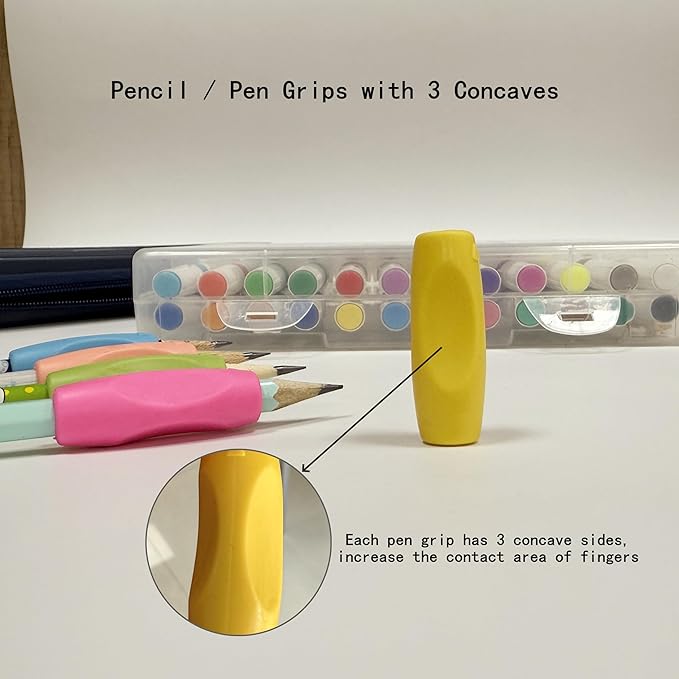 Pencil Grips for Kids Handwriting,Silicone Children Pencil Holding Practictise Device for Correcting Pen Holder Postures Correction Tools (5Pcs)
