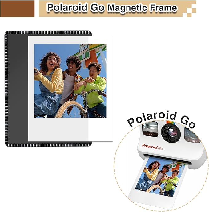 CHUNNIAO Magnetic Picture Frames,Compatible with Polaroid Go Photo Instant Film 2.6x2.1 inches