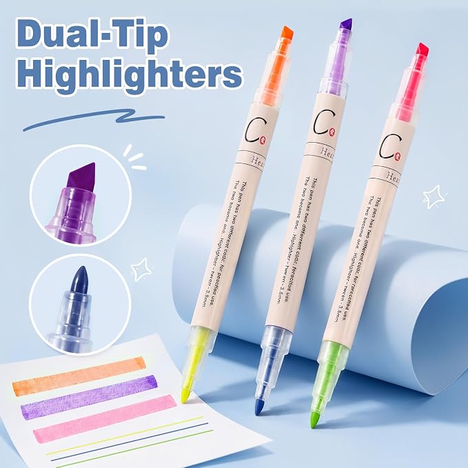 MoKo 59 PCS Aesthetic School Supplies with Cute Pencil Case, Students Stationery Set for Teen Girls & College with Gel Pens, Pastel Highlighters, Mechanical Pencils & Refills, Office Supplies, Blue