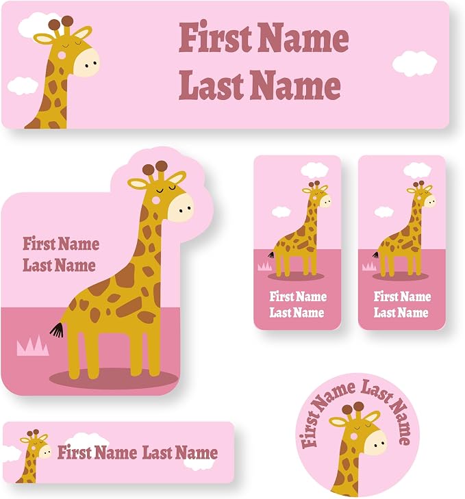 Personalized Daycare Name Labels for Kids (71 Labels) - Custom Durable Waterproof Name Stickers for Clothing Tags, Water Bottles, Lunch Boxes, and School Supplies - Dishwasher, Washer