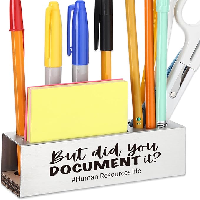 Funny HR Thank You Gift, Human Resources Office Humor Appreciation Gift, Sarcastic Workplace Desk for HR Professionals, Recruiters Compliance Teams, Office Pencil Holder for Desk SD290