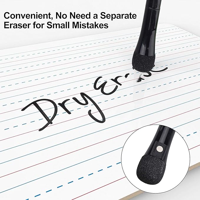 LivDeal Magnetic Dry Erase Markers - Fine Tip, Black Color, 12 Pack, Low Odor Whiteboard Markers for Kids & School, Work On White board & Calendar, Refrigerator
