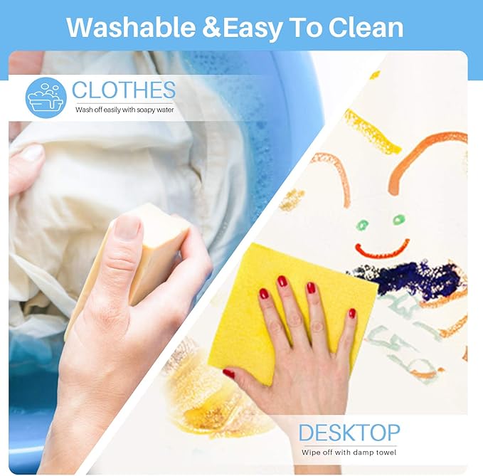 MayMoi Washable Tempera Paint Sticks | Non-Toxic, Quick Drying & No Mess Paint Sticks, Best Art Birthday Gifts (12 Colors)