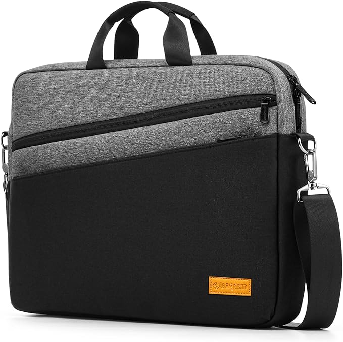 bagasin 17 17.3 inch Laptop Computer PC Shoulder Bag Carrying Case, Water-Repellent Fabric Briefcase, Lightweight Toploader, Business Casual or School