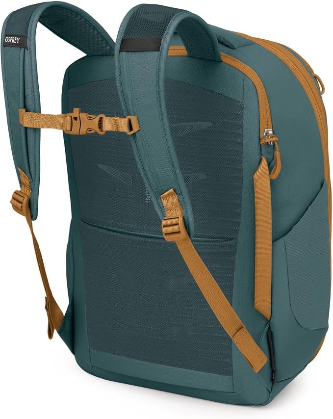 Osprey Daylite Expandable Travel Pack 26+6 Torrent Blue-Barley, Blue OS | travel backpack, carry on bag, laptop sleeve, personal item, Blue color, OS size
