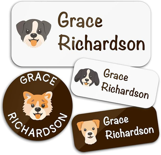 Personalized Waterproof Name Labels for Kids | Optional Packs 50, 150, 230 Labels | Custom Name Stickers for Kids' Clothing Tag, Water Bottle, Lunch Box, Customize Kid Name Label for Daycare Dogs