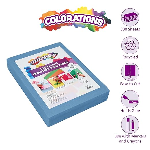 Colorations Lightweight Construction Paper - 300 Sheets