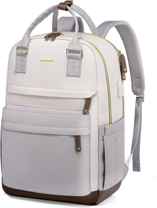 LOVEVOOK Travel Laptop Backpack Women, 17.3 Inch Anti-theft Laptop Bag with USB Port, Fashion Waterproof Computer Backpacks Teacher Nurse Backpack Purse for College School Work