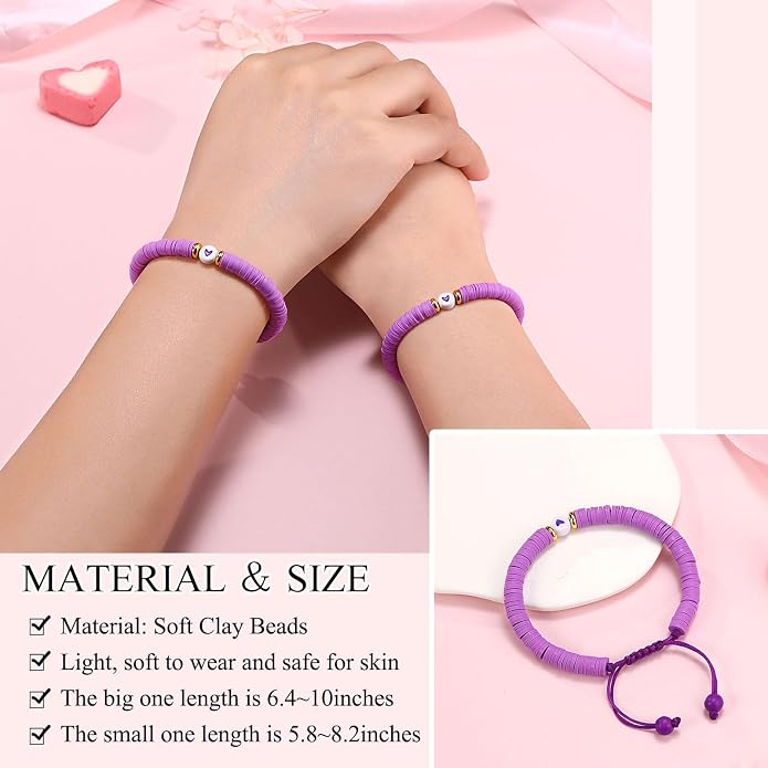 UPROMI First Day of Preschool/Kindergarten/1st Grade/2nd Grade/School Gift, Back to School Bracelet Mommy and Me Dad and Son