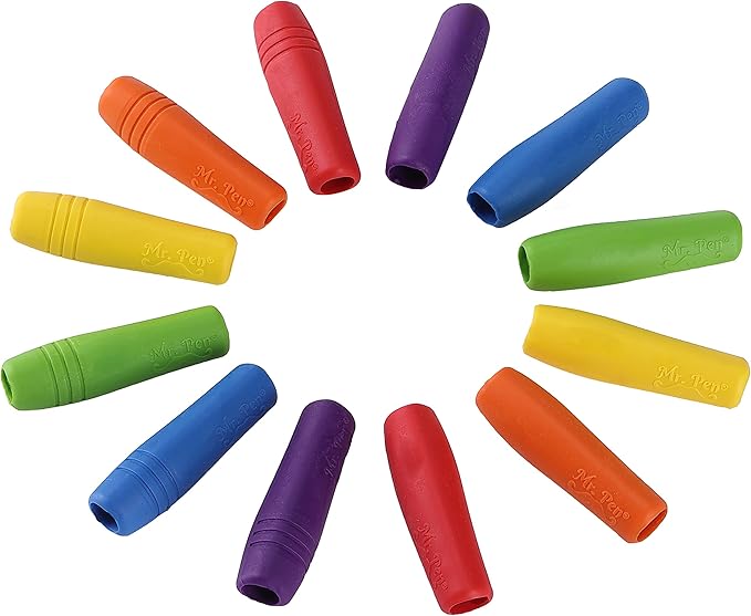 Mr. Pen- Pencil and Pen Grips, Colorful, 12 Pack, Pencil Grips for Adults, Rubber, Ergonomic, Pen Gripper
