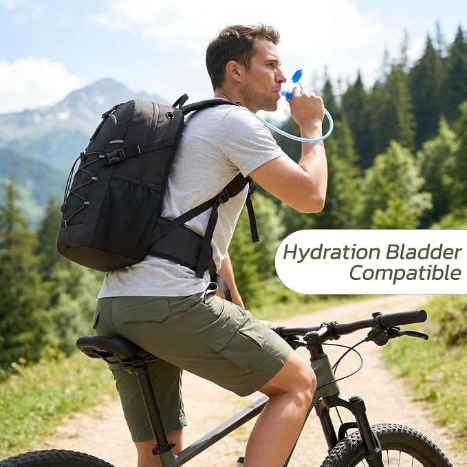 TILYMOL 30L Hiking Travel Backpack for Men Women with Hydration System | Lightweight Waterproof Outdoor Camping Backpack/Day Pack, Hiking Daypack for Hiking, Travel, Sports, Running, Biking