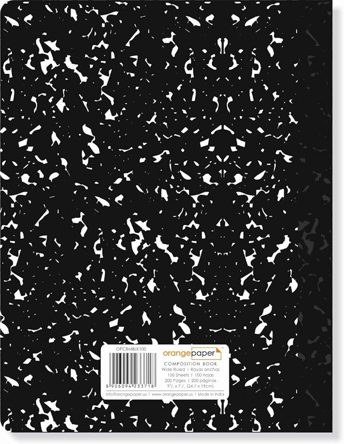 Composition Book – 100 Sheets, Wide Ruled, 9.75 x 7.5 inch – Durable Flex Cover – School & Office Use – Pack of 2