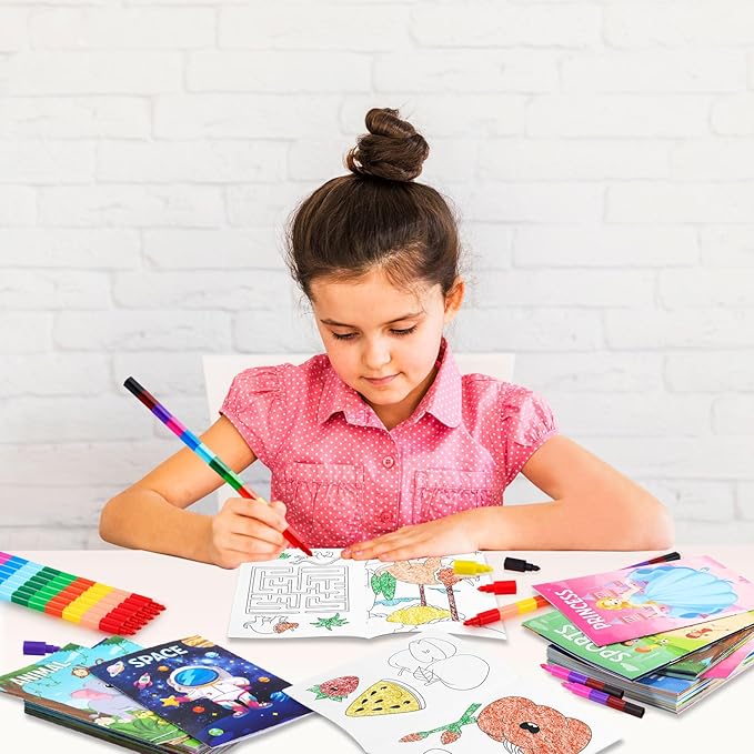 BenLouis Coloring Books Party Favors Bulk Mini Coloring Books for Kids Ages 4-8-12 Small Activity Books For Birthday Party Gifts Goodie Bags Stuffers Classroom Travel Activity（60pcs Classic）