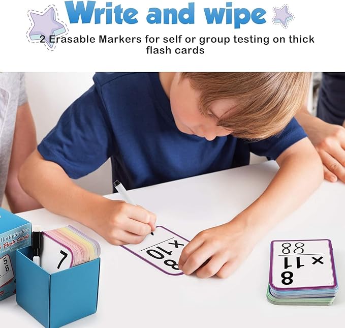 Multiplication Flash Cards for 3rd Grade – 175 Math Flash Cards – Times Table Flash Cards – All Facts 0-12 Color Coded – Multiplication Games, 1st 2nd 4th 5th 6th Grade