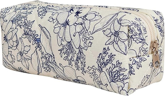 Carry bloom Pencil Pouch Cute Pencil Case for Girls Aesthetic Pencil Bag with Zipper Pen Cases School Supplies Makeup Bag