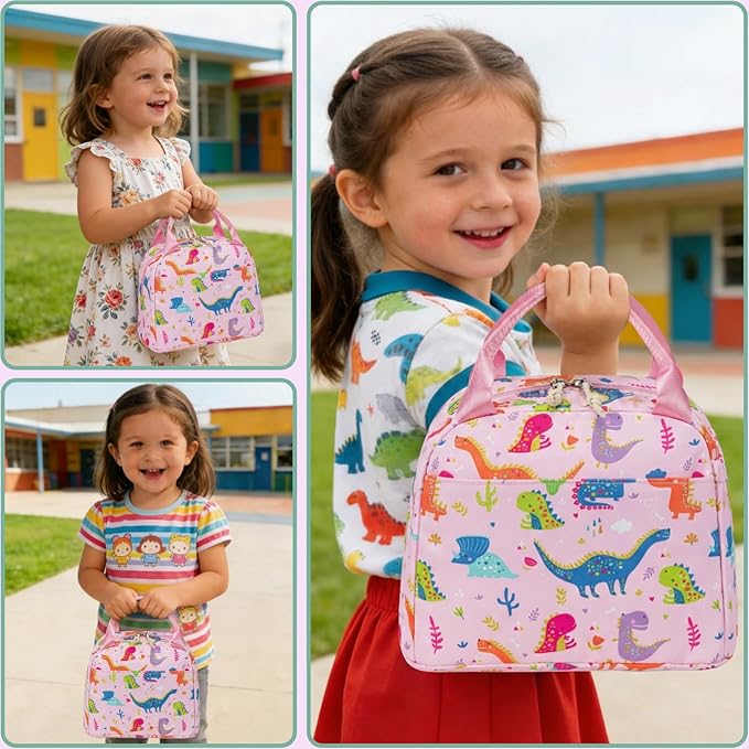 CAMTOP Girls Lunch Box Kids Insulated Lunch Bag Kids Cute Lunchbox for Girls Loncheras Para Niñas