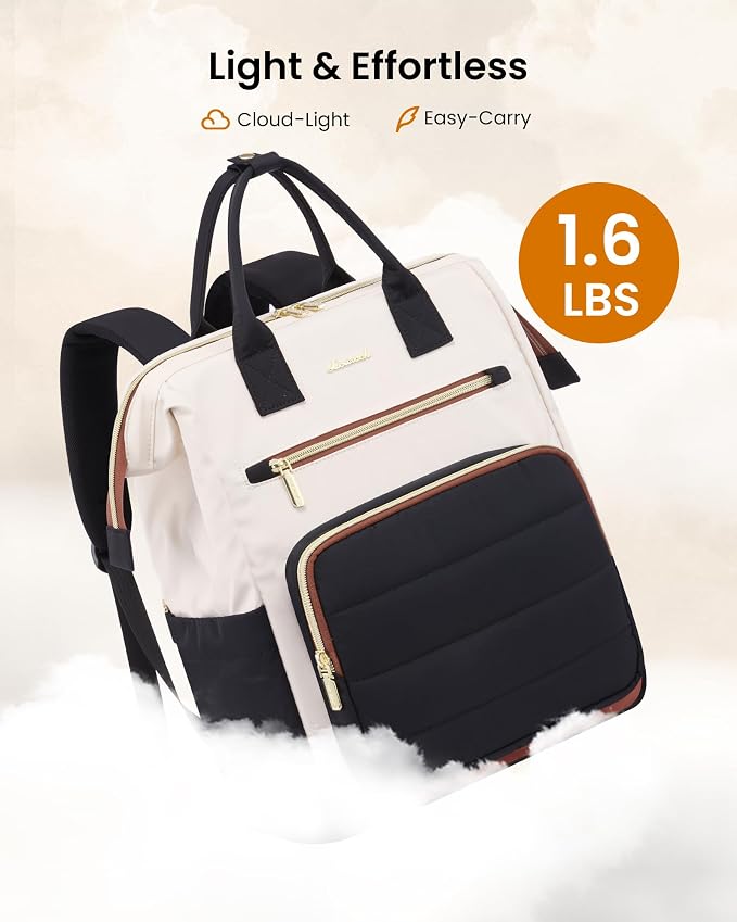 LOVEVOOK Puffer Laptop Backpack for Women, 17 Inch Work Backpack purse for Nurse Teacher, Personal Item Travel Bag College Computer Daypack for Daily Commute